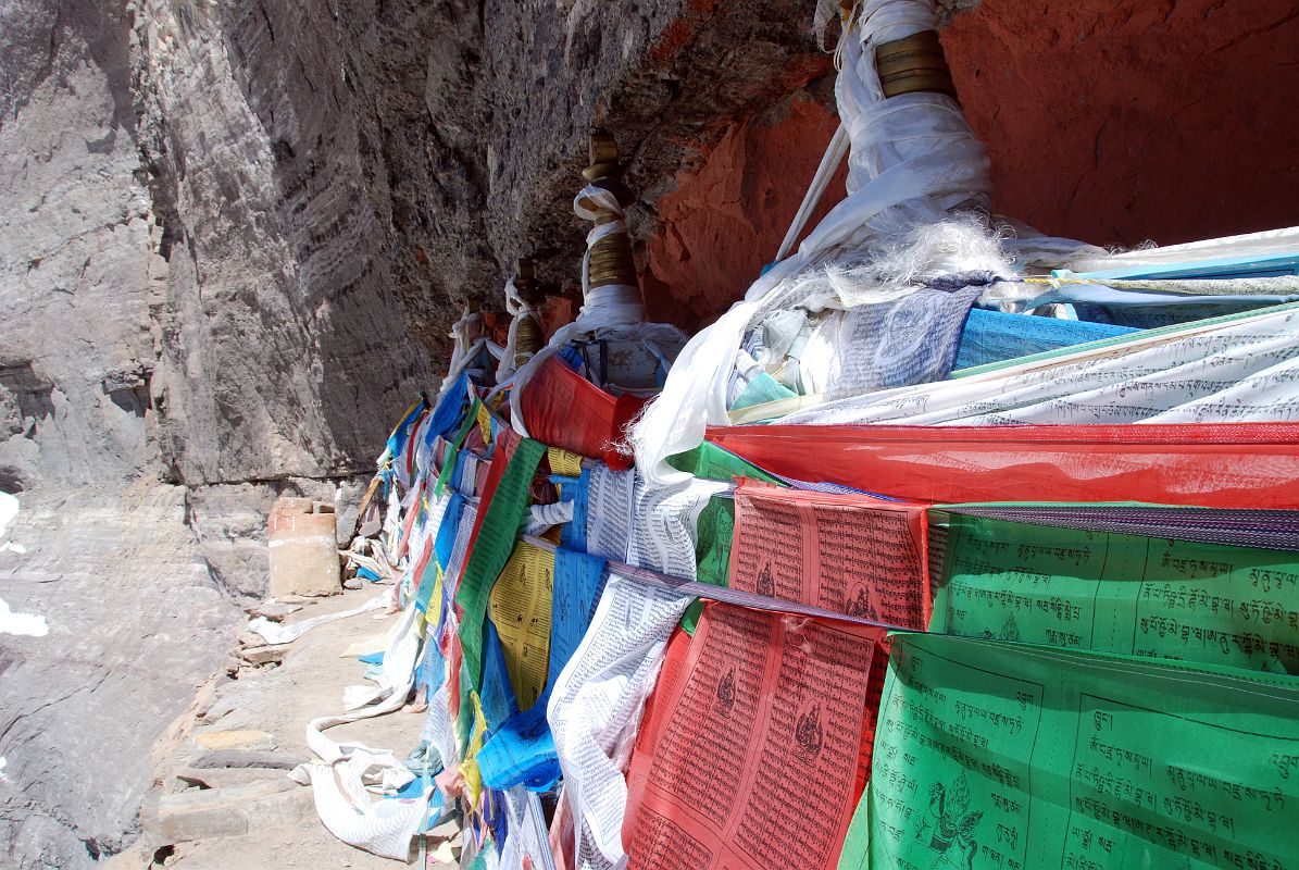 30 Prayer Flags Drape The 13 Golden Chortens On Mount Kailash South Face In Saptarishi Cave On Mount Kailash Inner Kora Nandi Parikrama My panorama from the 13 Golden Chortens on Mount Kailash South Face in Saptarishi Cave ends as it began with a view of some of the 13 Golden Chortens.